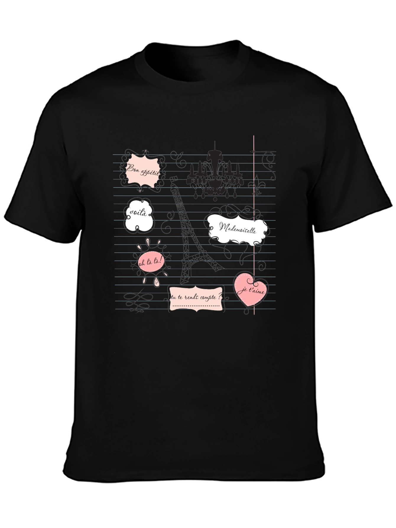 Parisian Phrases Graphic Tee