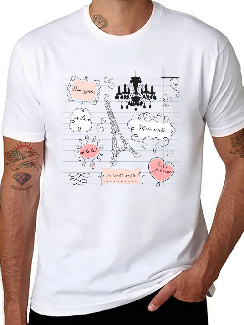 Parisian Phrases Graphic Tee