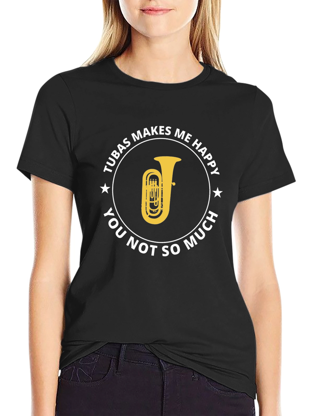 Tuba Makes Me Happy Graphic T-Shirt