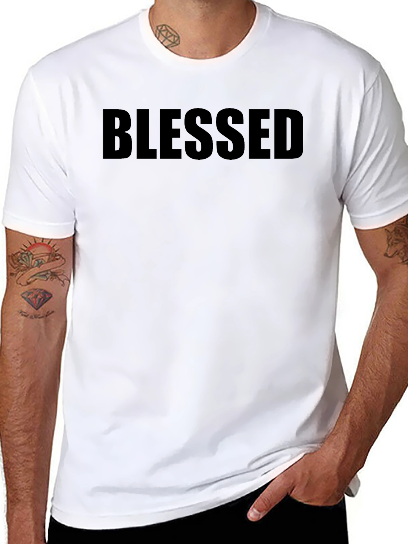 Blessed Black Crew Neck T-Shirt