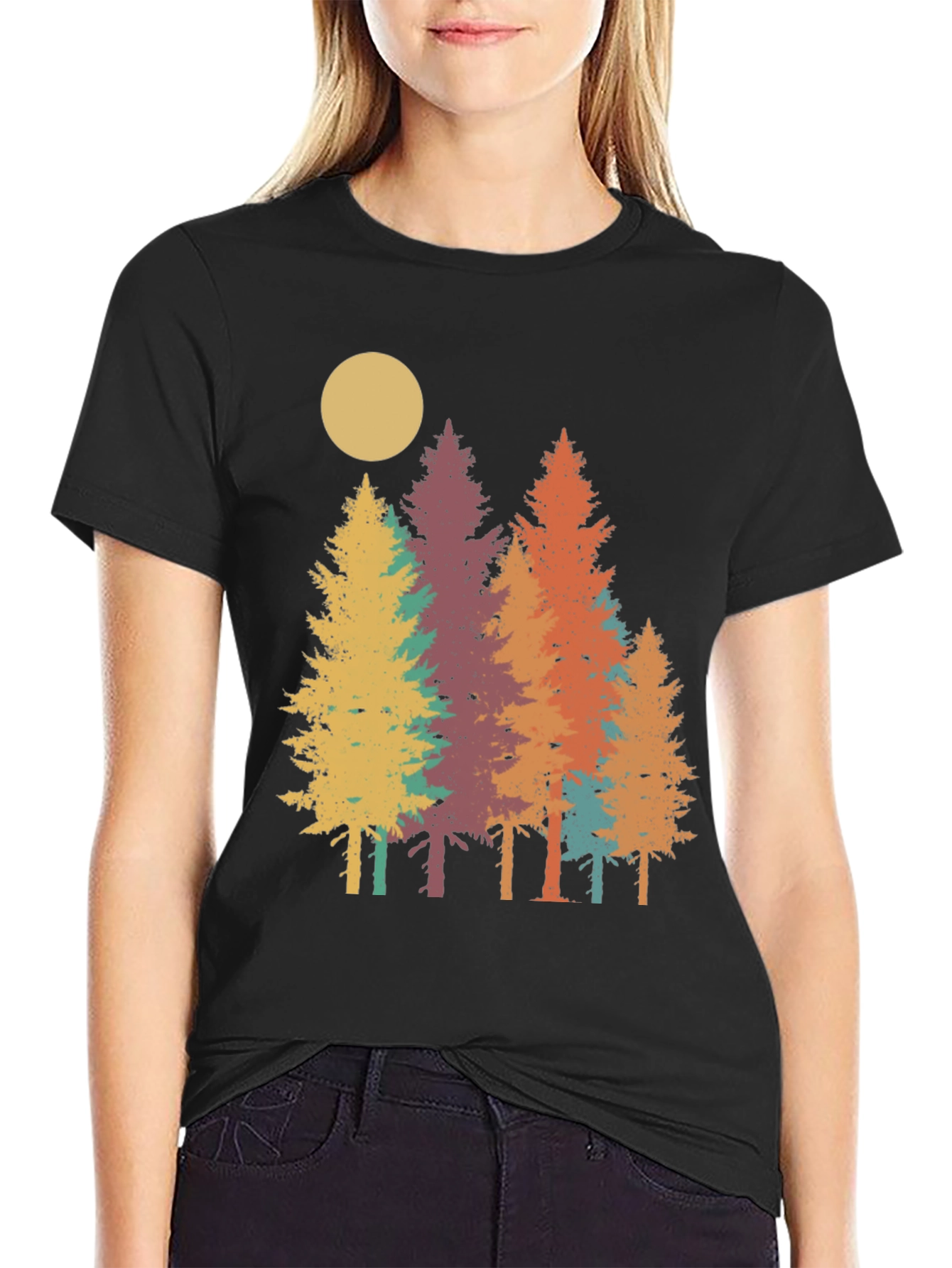 Retro Forest Graphic Tee - Nature Inspired T-Shirt