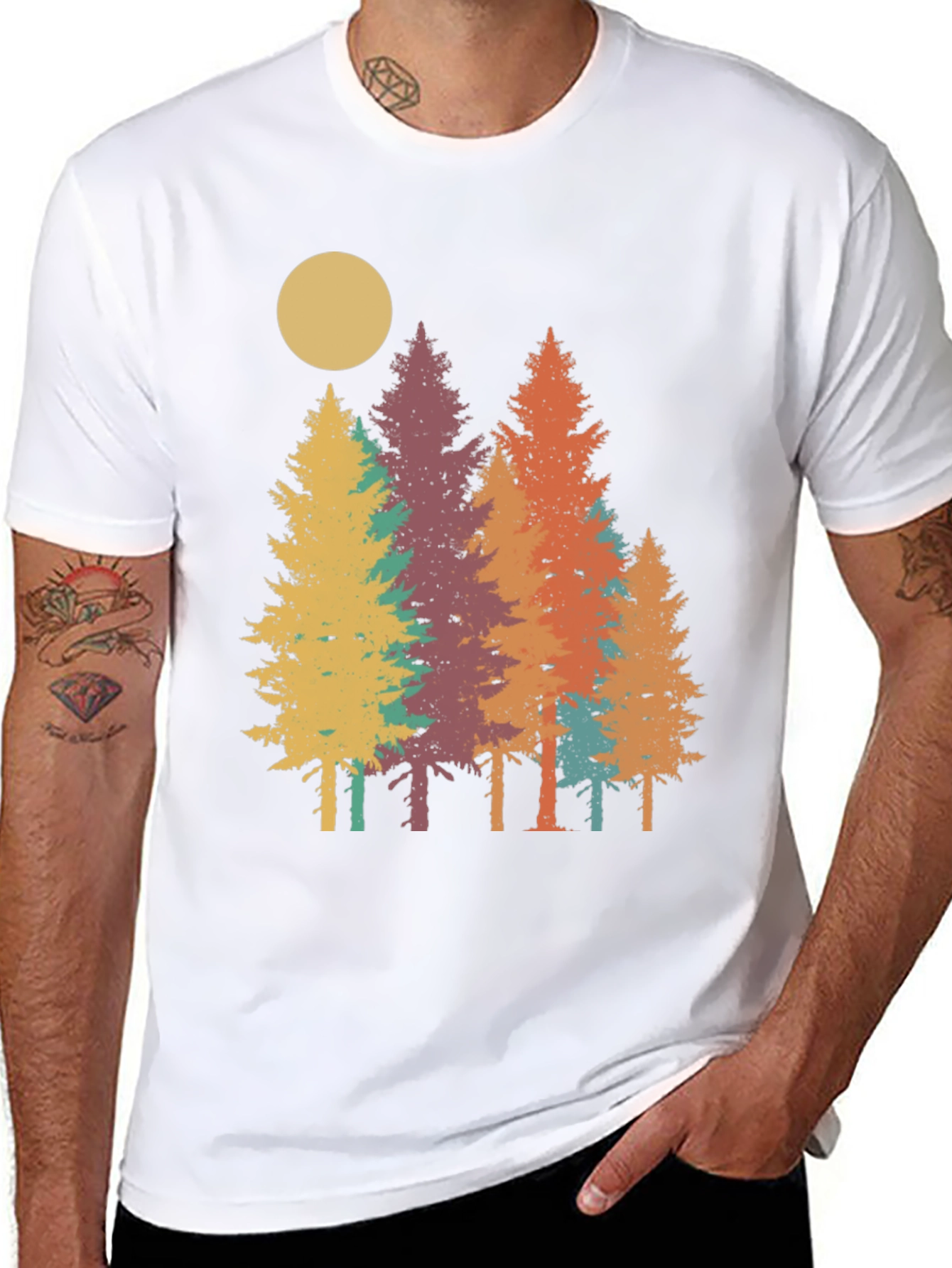 Retro Forest Graphic Tee - Nature Inspired T-Shirt