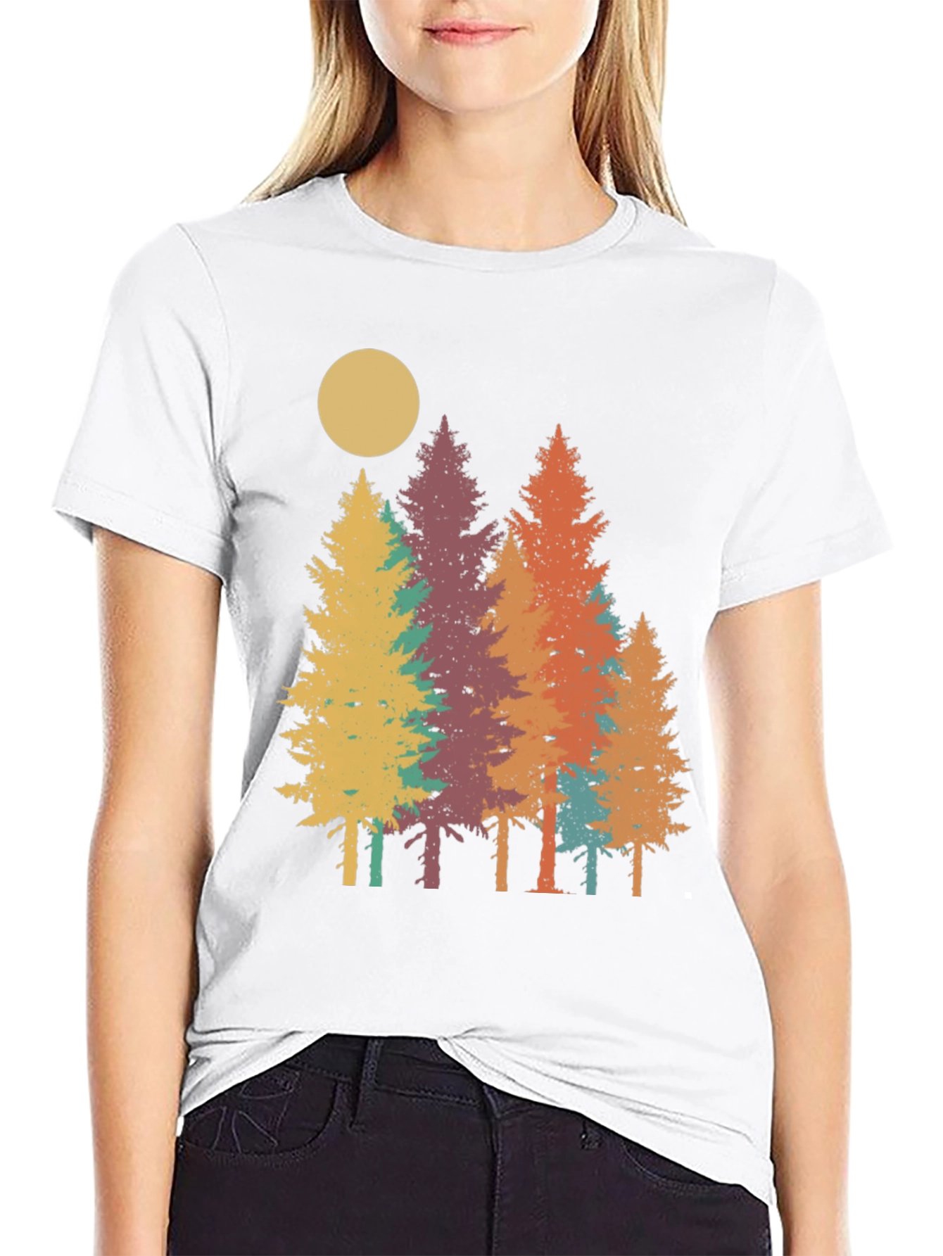 Retro Forest Graphic Tee - Nature Inspired T-Shirt