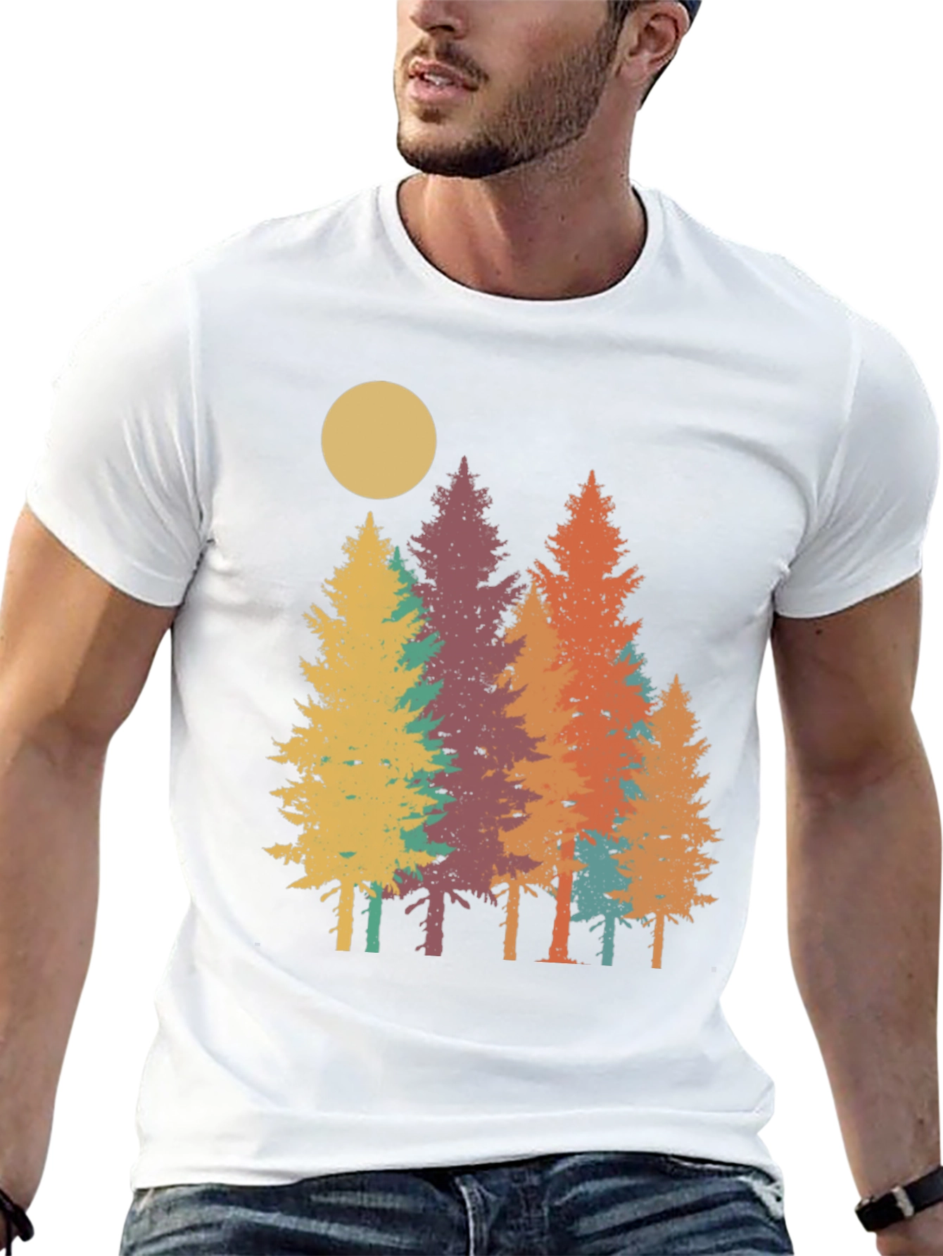 Retro Forest Graphic Tee - Nature Inspired T-Shirt