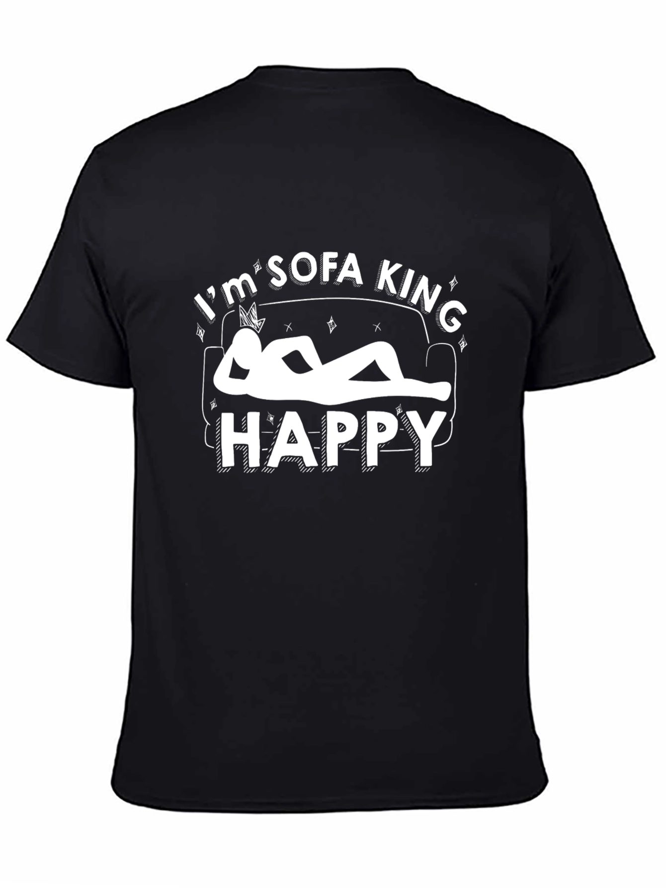 Im Sofa King Happy T-Shirt - Black