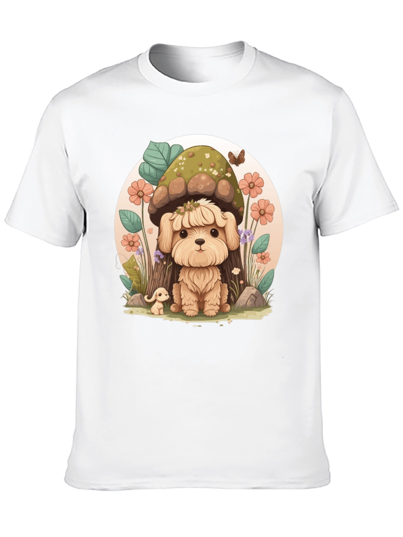 Cute Dog Mushroom Graphic Tee