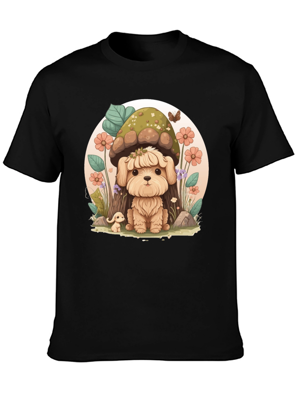 Cute Dog Mushroom Graphic Tee