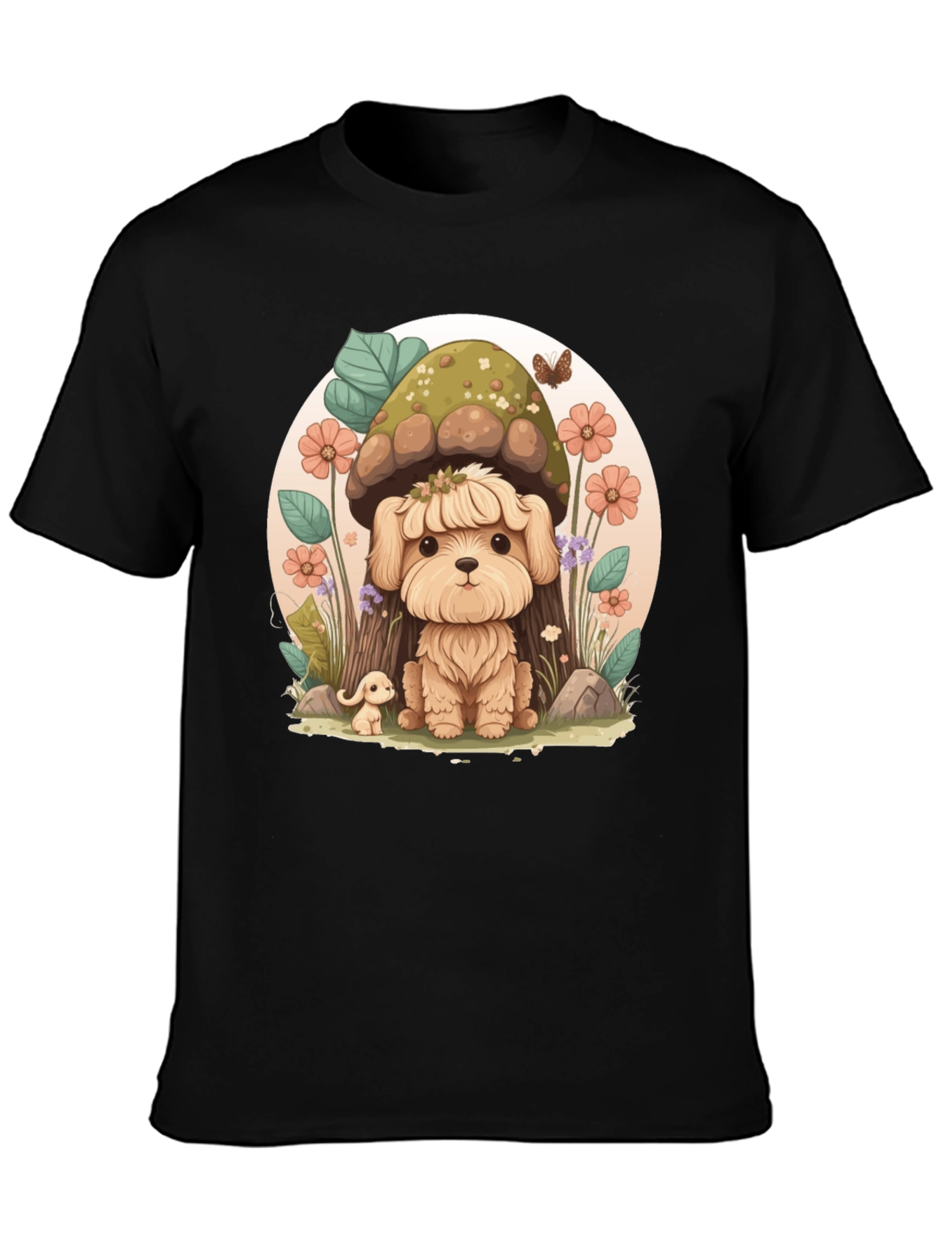 Cute Dog Mushroom Graphic Tee