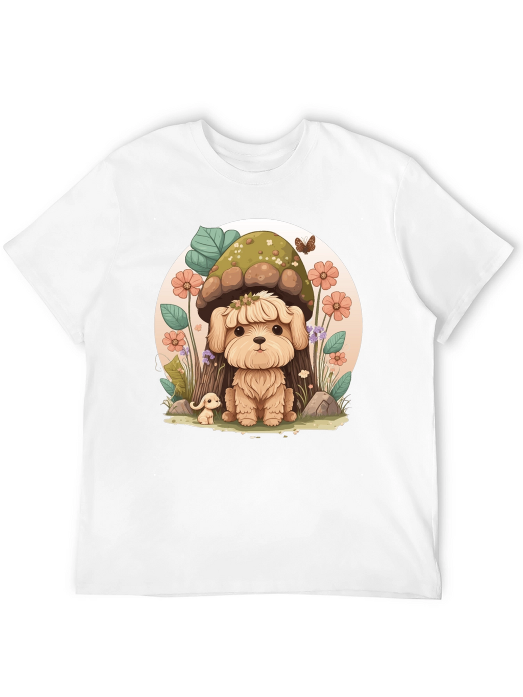 Cute Dog Mushroom Graphic Tee