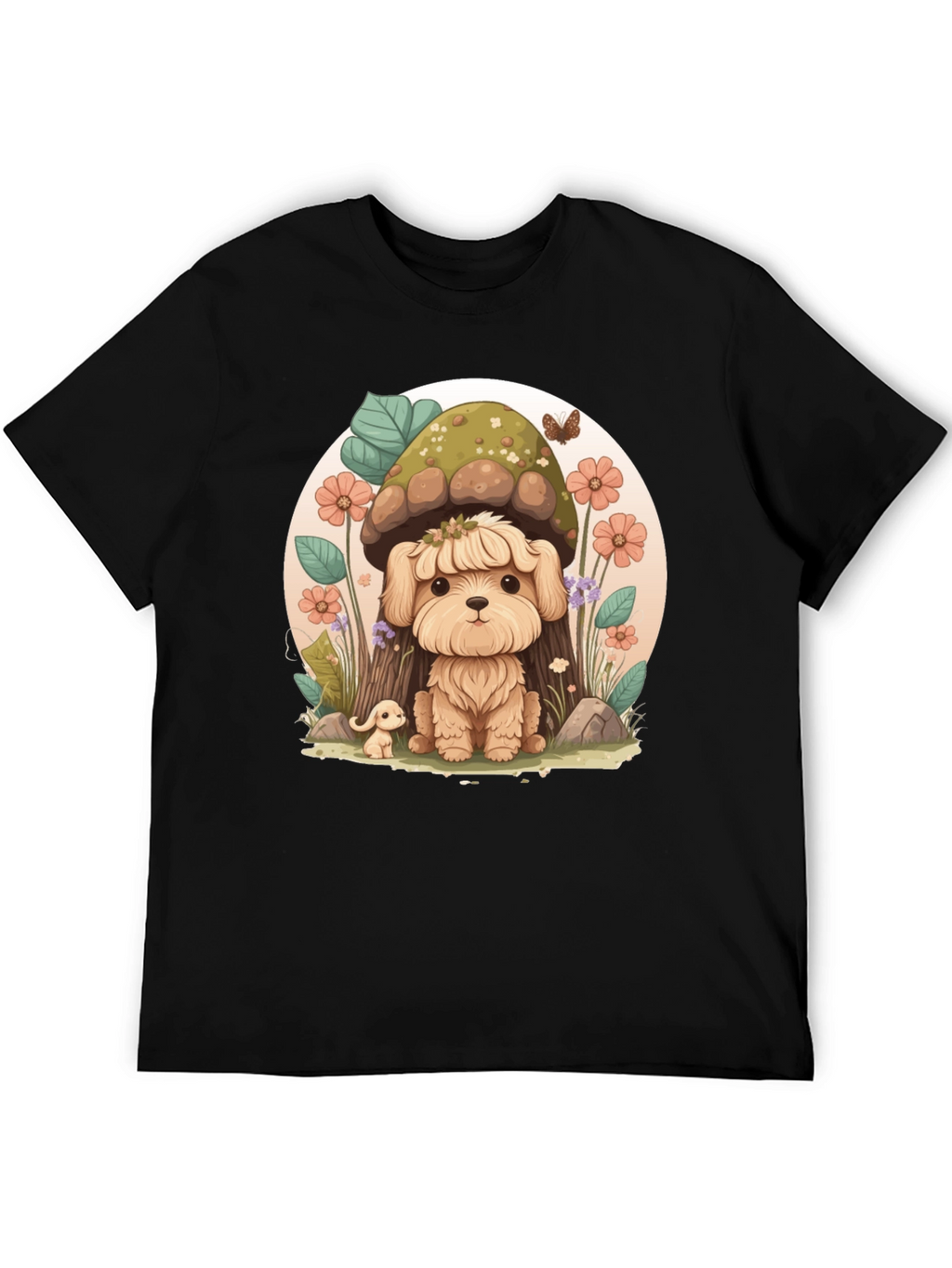 Cute Dog Mushroom Graphic Tee
