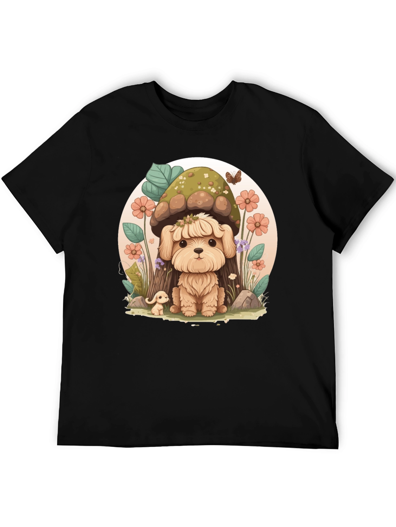 Cute Dog Mushroom Graphic Tee
