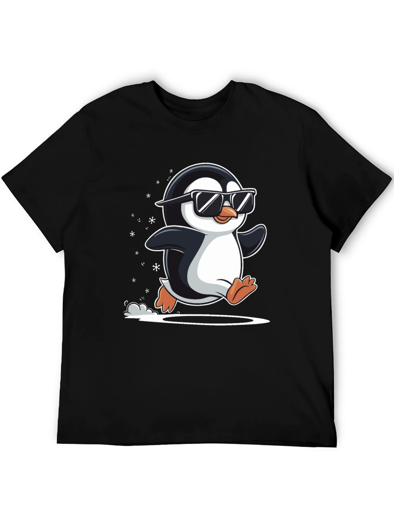 Cool Penguin T-Shirt - Black Graphic Tee