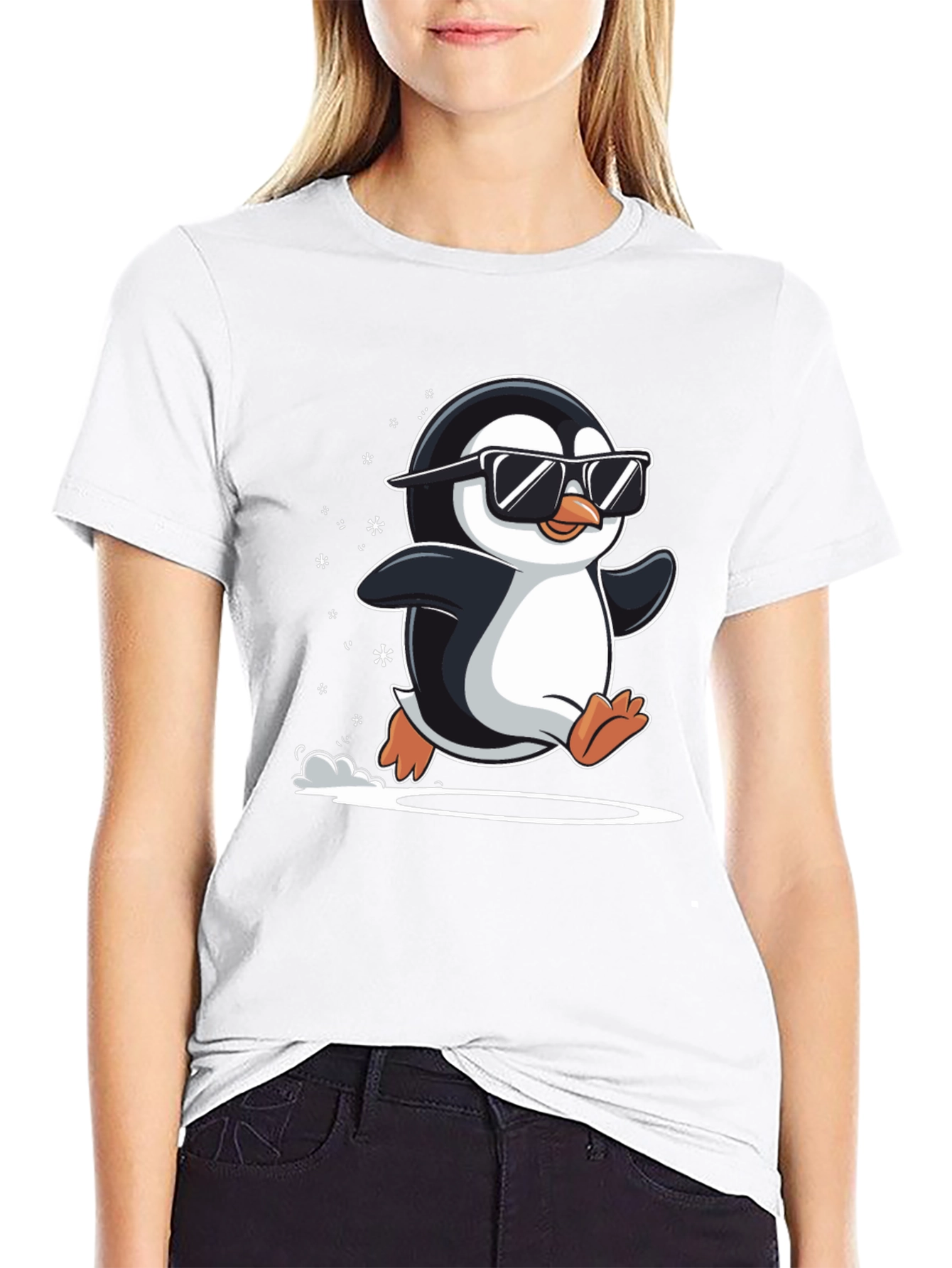 Cool Penguin T-Shirt - Black Graphic Tee