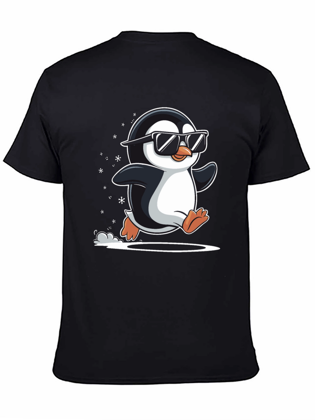 Cool Penguin T-Shirt - Black Graphic Tee