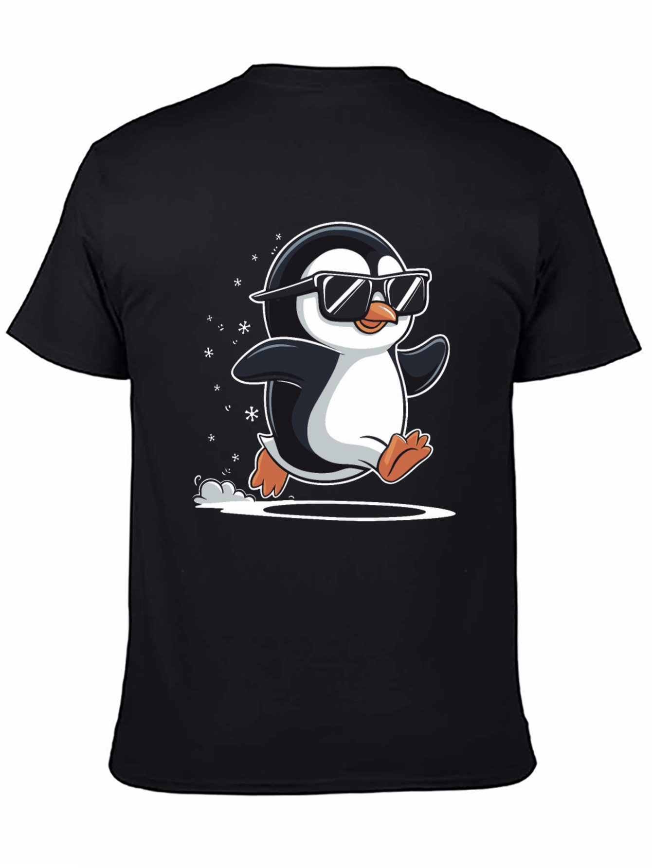 Cool Penguin T-Shirt - Black Graphic Tee