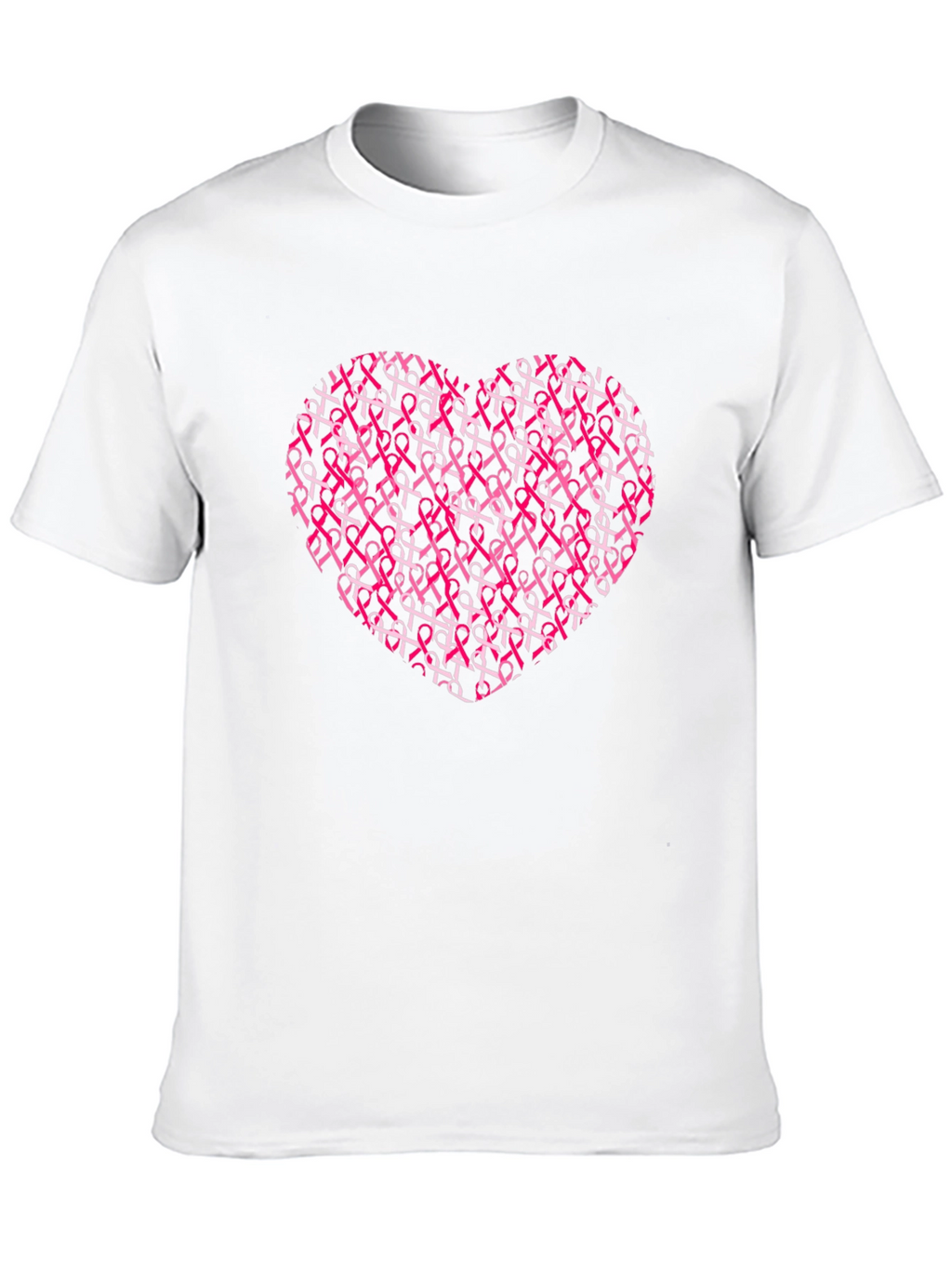 Pink Ribbon Heart T-Shirt - Breast Cancer Awareness