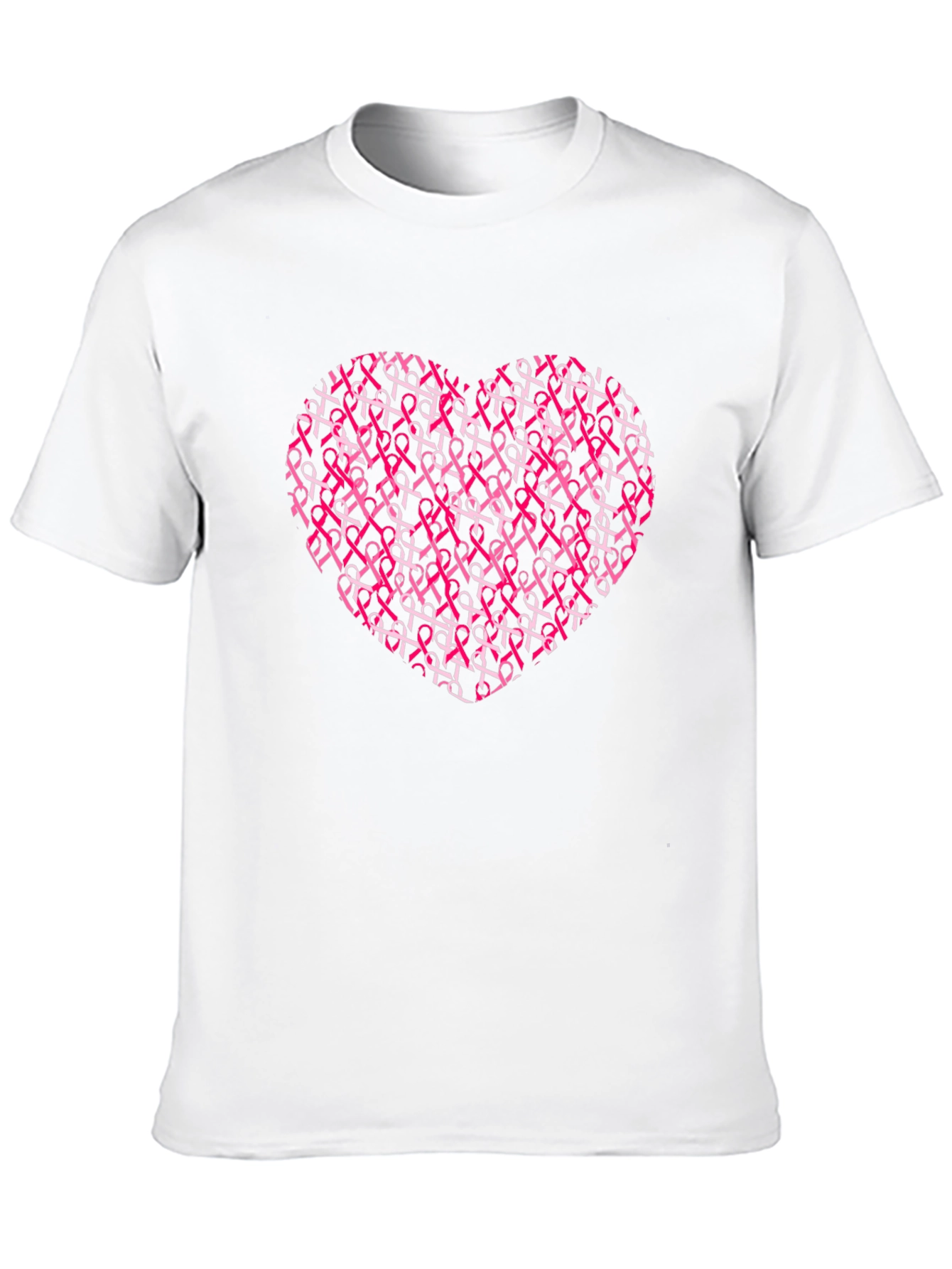 Pink Ribbon Heart T-Shirt - Breast Cancer Awareness