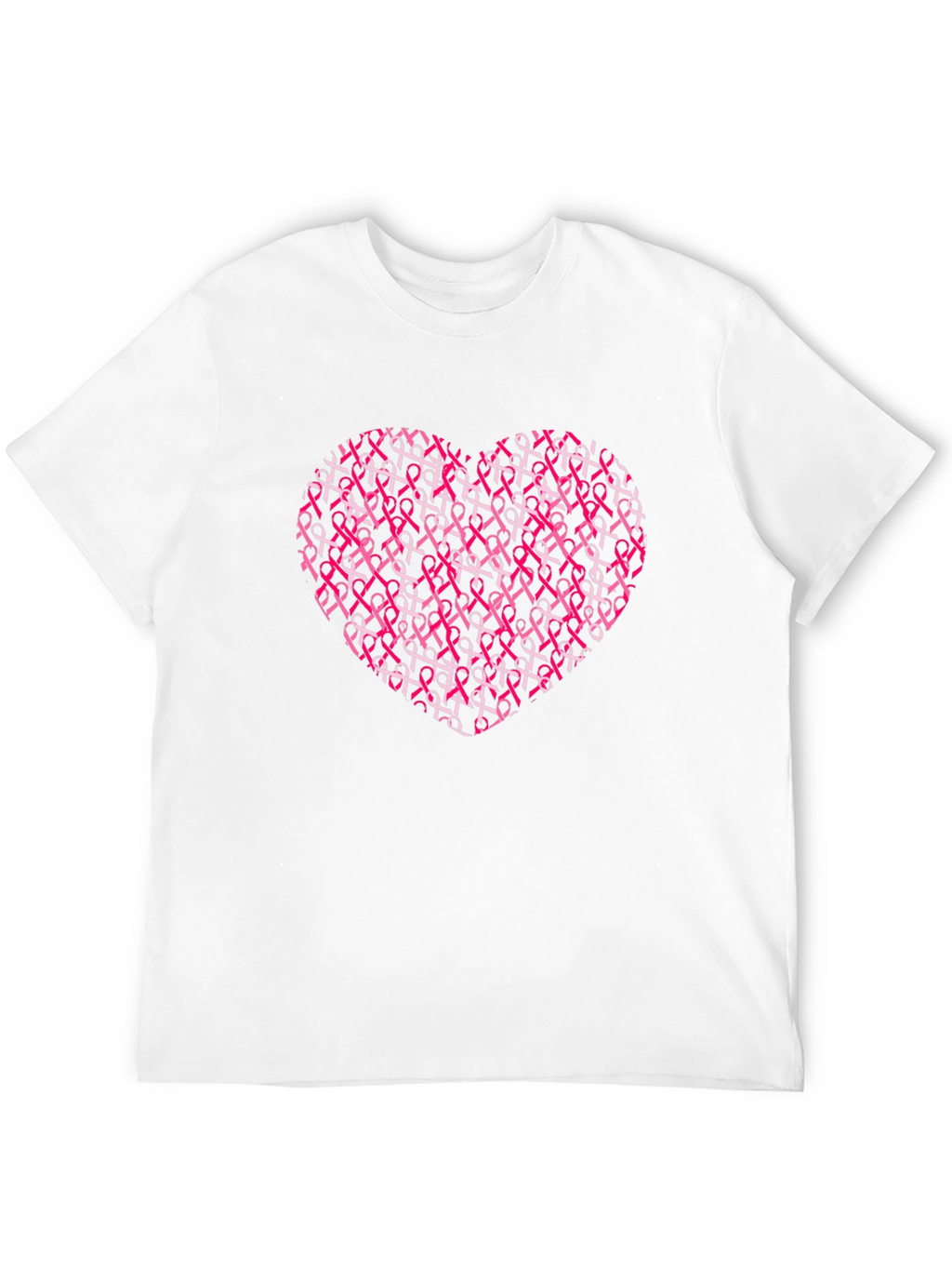 Pink Ribbon Heart T-Shirt - Breast Cancer Awareness