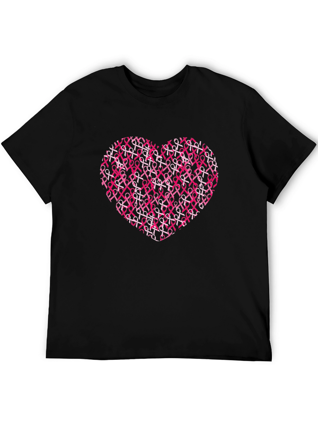 Pink Ribbon Heart T-Shirt - Breast Cancer Awareness