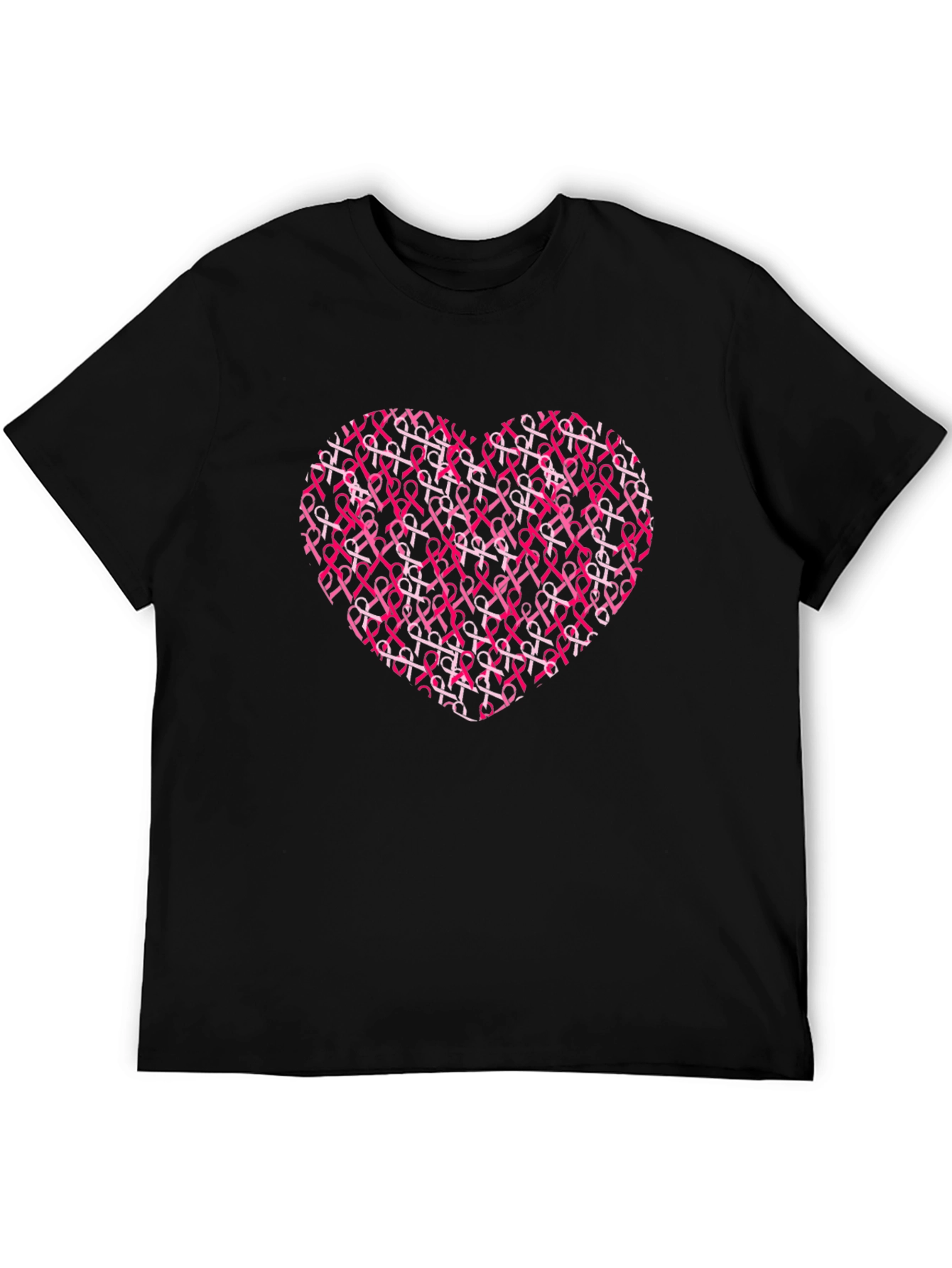 Pink Ribbon Heart T-Shirt - Breast Cancer Awareness