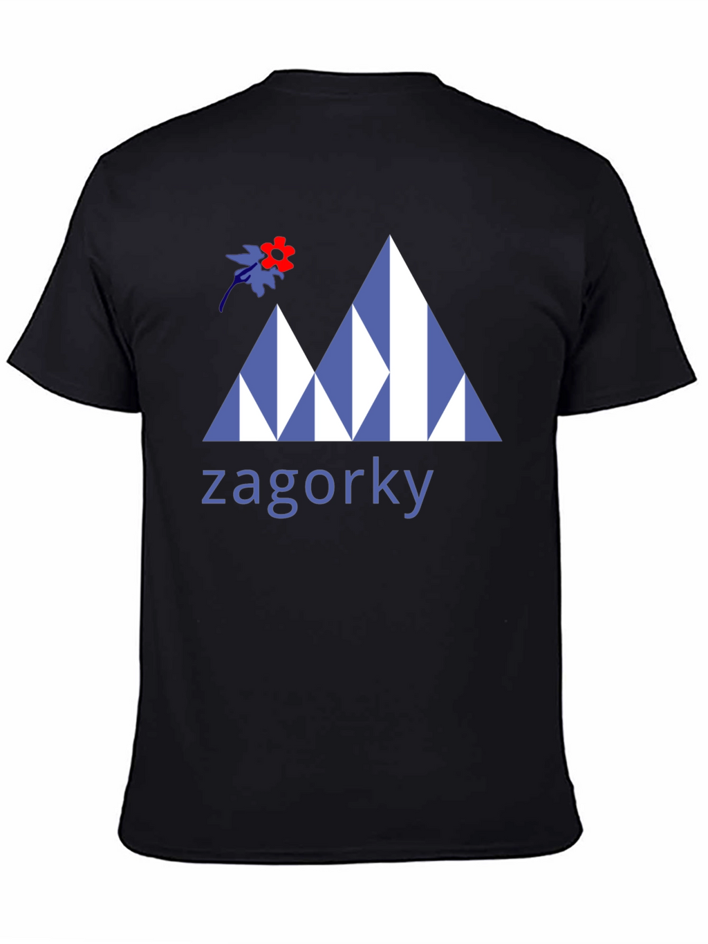 Zagorky Mountain Design Black T-Shirt