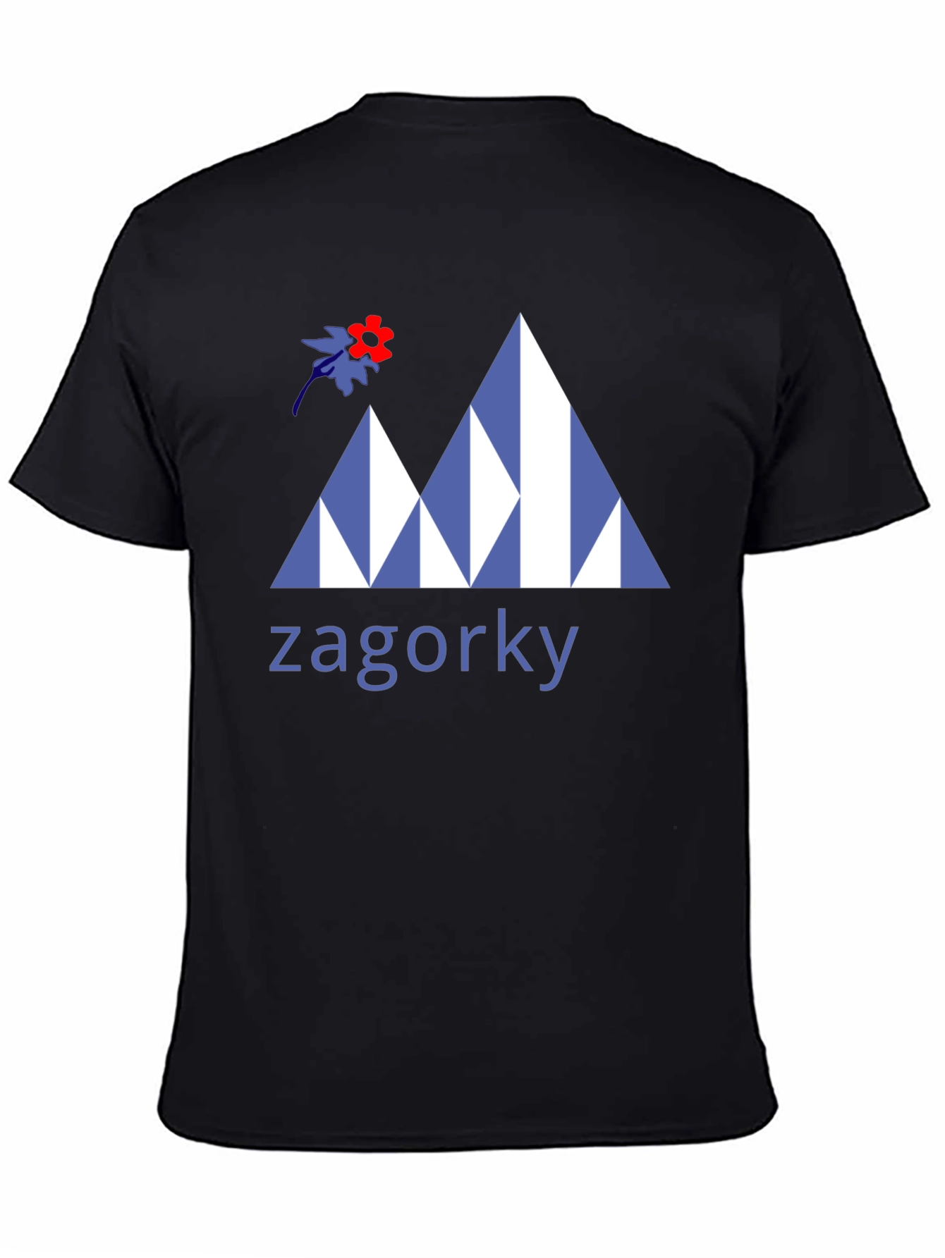 Zagorky Mountain Design Black T-Shirt