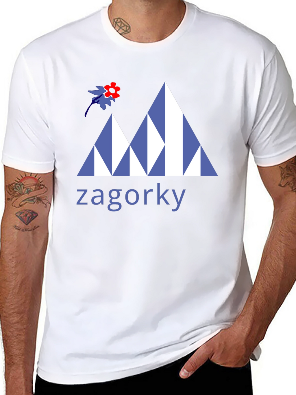 Zagorky Mountain Design Black T-Shirt