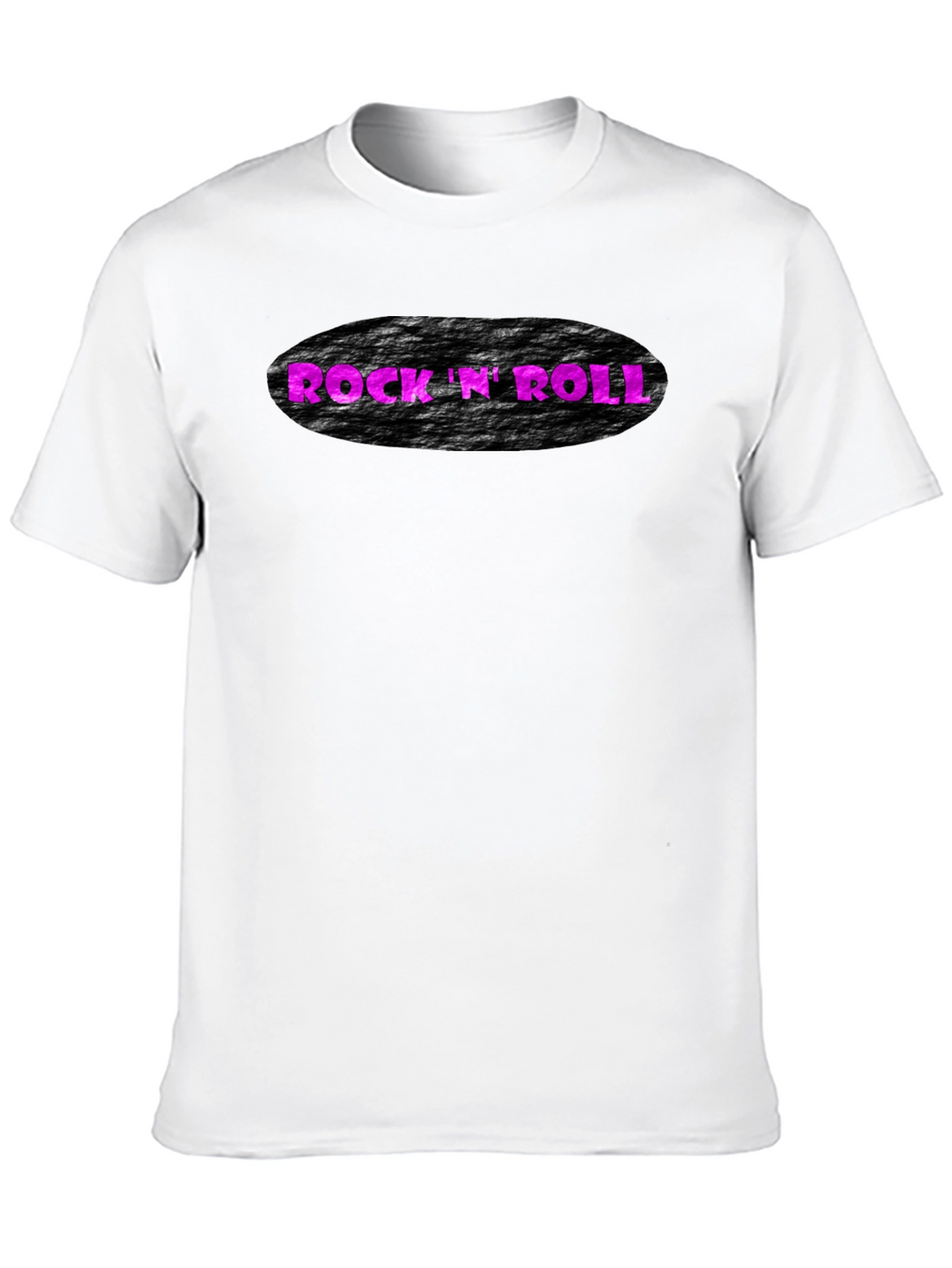 Rock N Roll Graphic Print Black T-Shirt