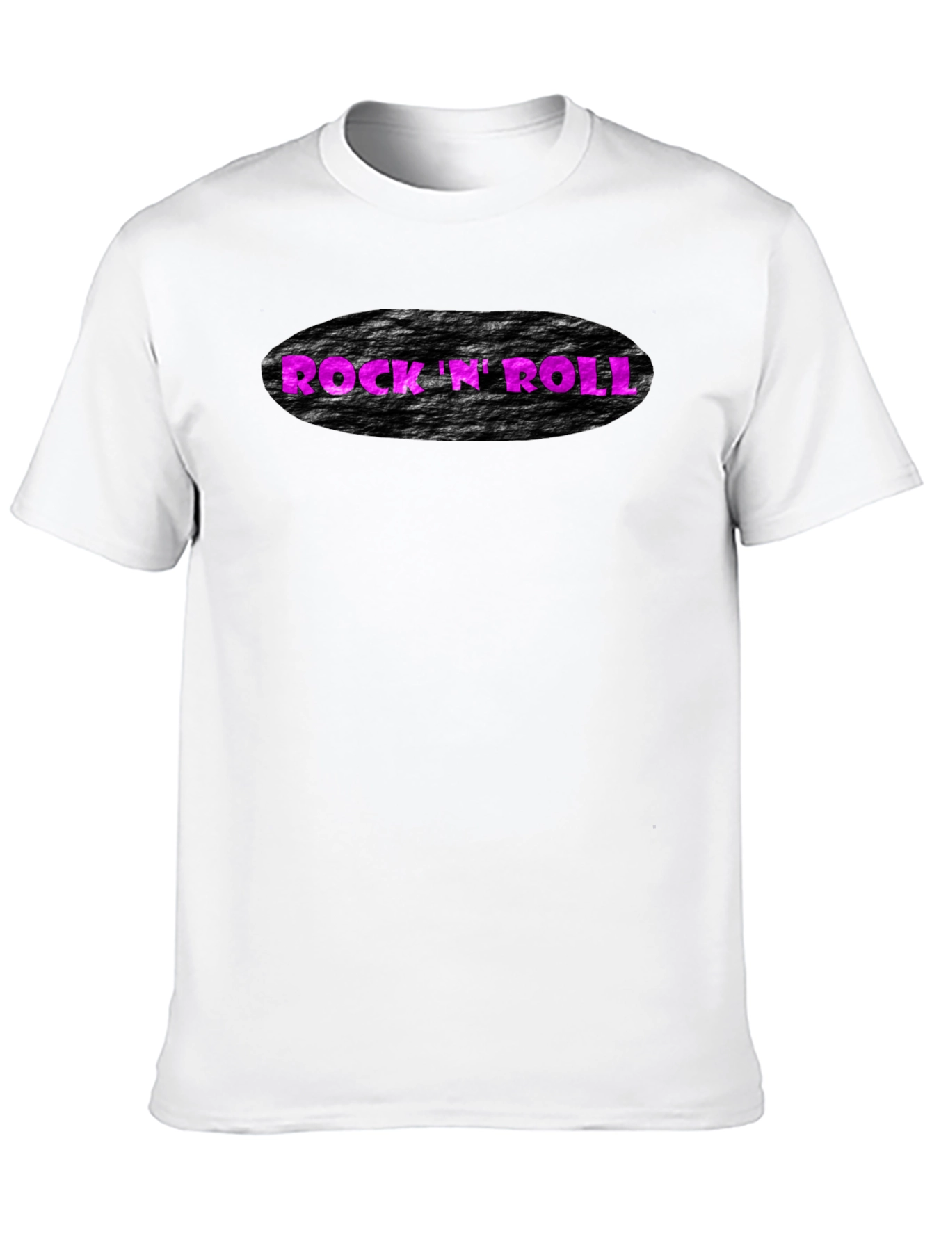 Rock N Roll Graphic Print Black T-Shirt