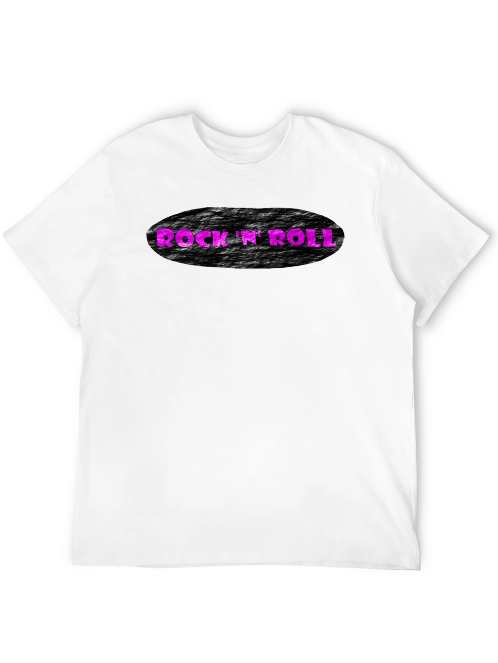 Rock N Roll Graphic Print Black T-Shirt