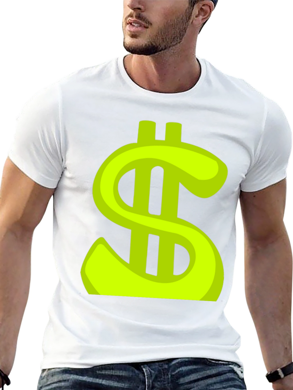 Dollar Sign Graphic Tee - Trendy Black T-Shirt