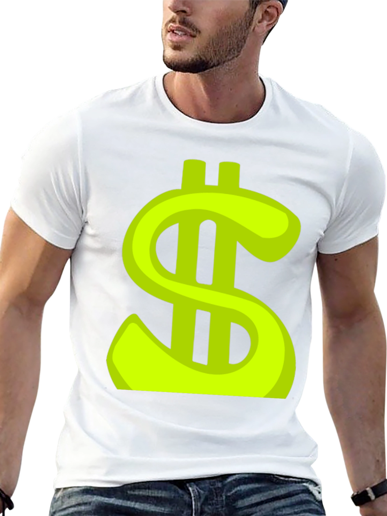 Dollar Sign Graphic Tee - Trendy Black T-Shirt