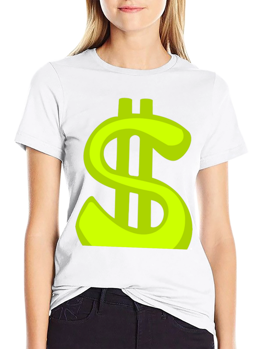 Dollar Sign Graphic Tee - Trendy Black T-Shirt