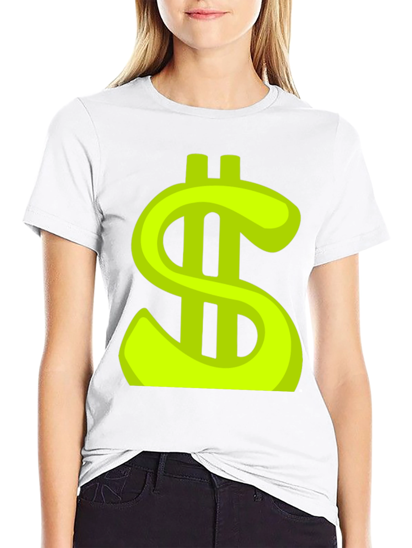 Dollar Sign Graphic Tee - Trendy Black T-Shirt