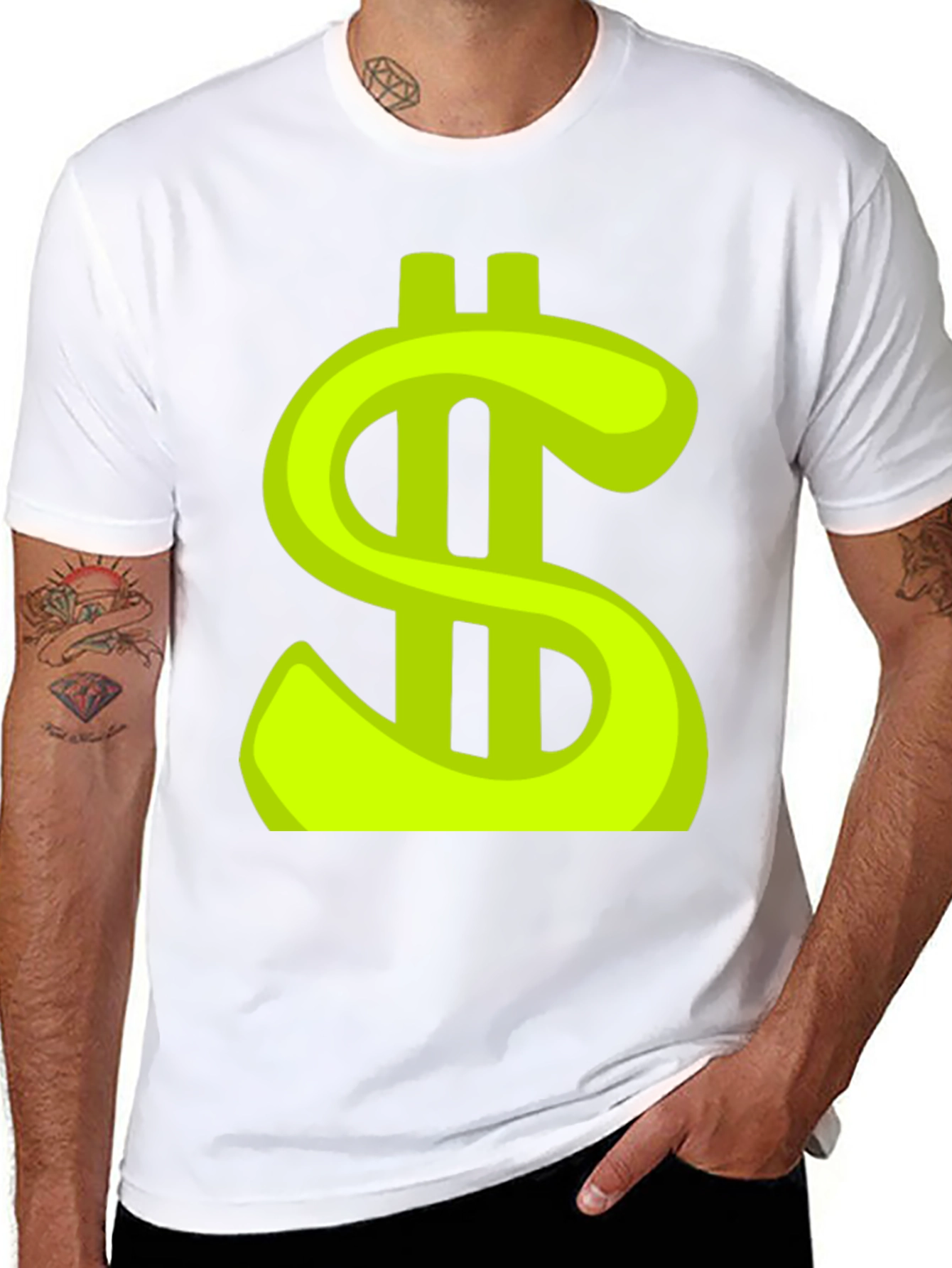 Dollar Sign Graphic Tee - Trendy Black T-Shirt