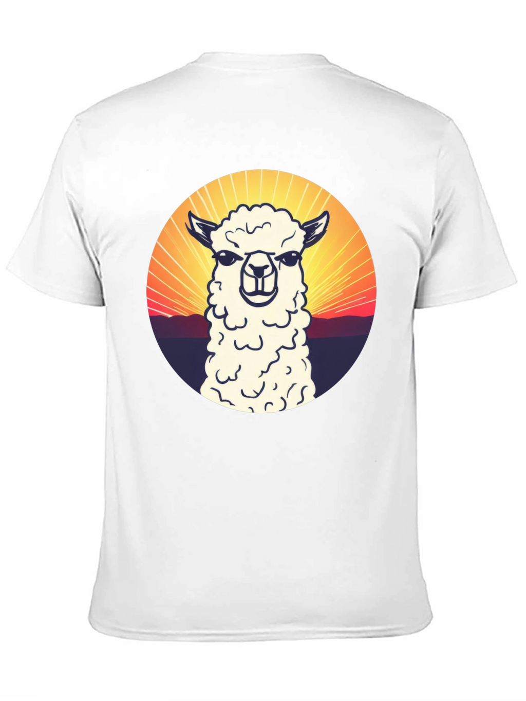 Alpaca Sunset Graphic T-Shirt - Casual Comfort