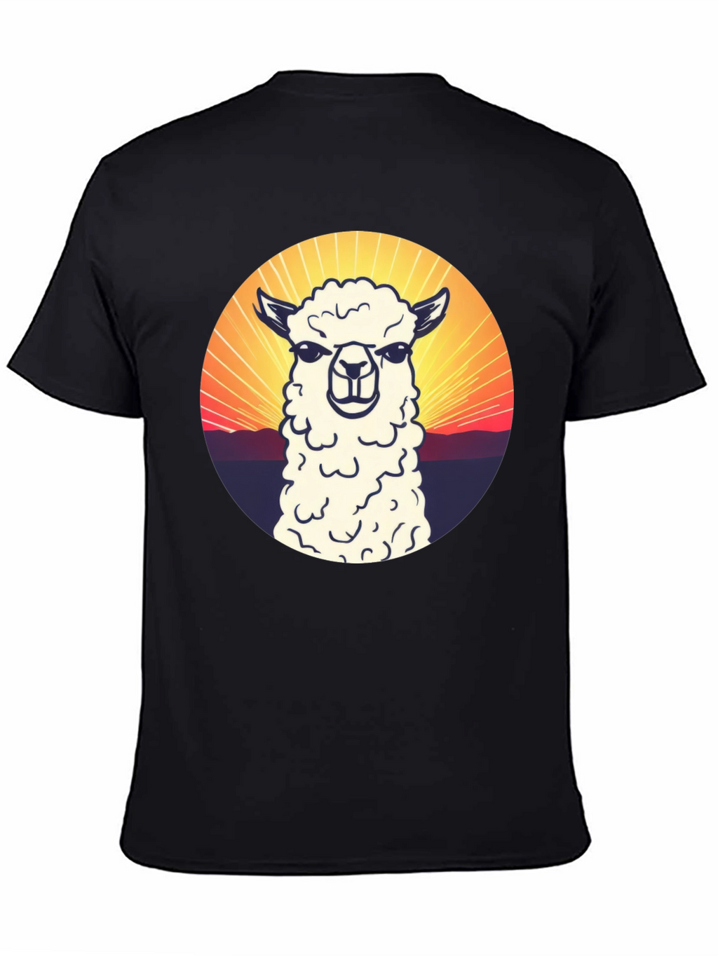 Alpaca Sunset Graphic T-Shirt - Casual Comfort