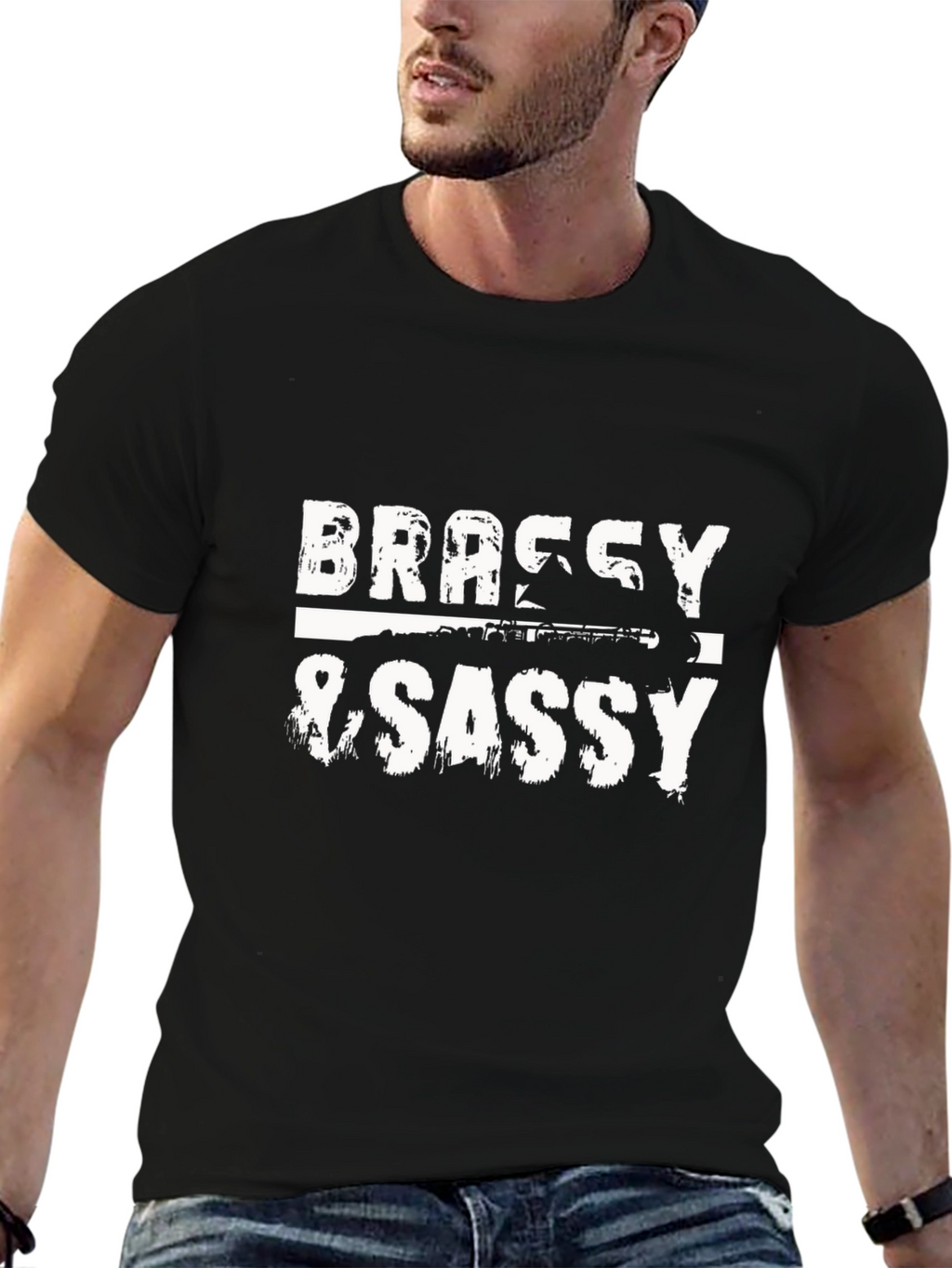 Brassy & Sassy Black Graphic Tee