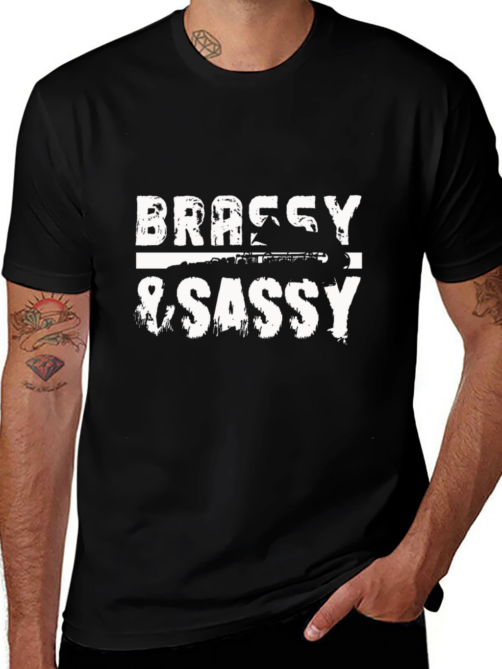 Brassy & Sassy Black Graphic Tee