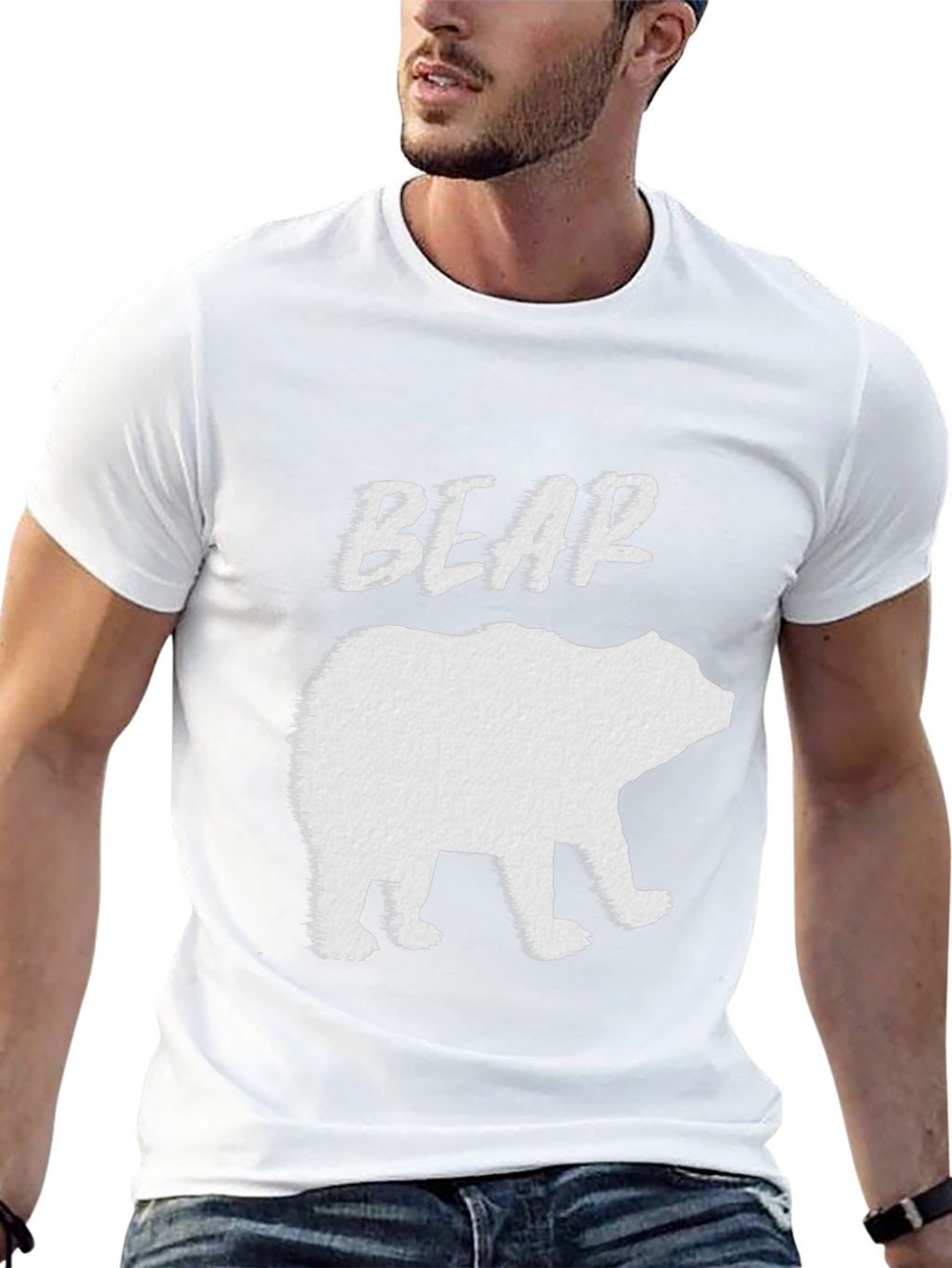 Mens Black Bear Graphic T-Shirt