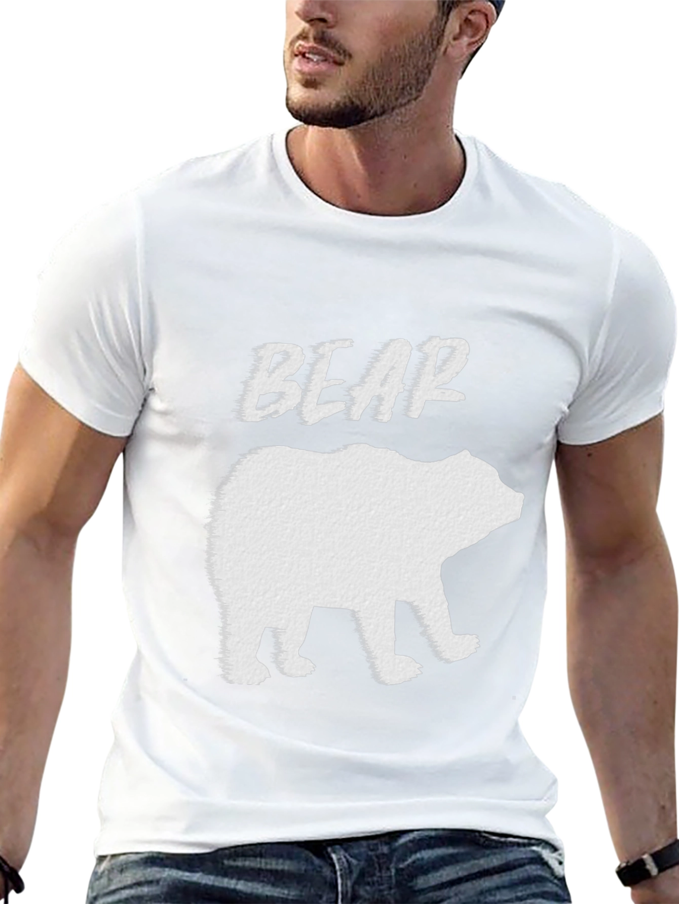 Mens Black Bear Graphic T-Shirt