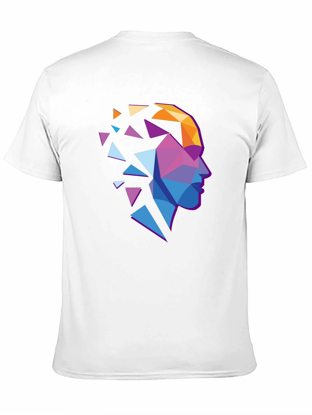 Abstract Geometric Head Graphic Tee - Stylish Modern Design