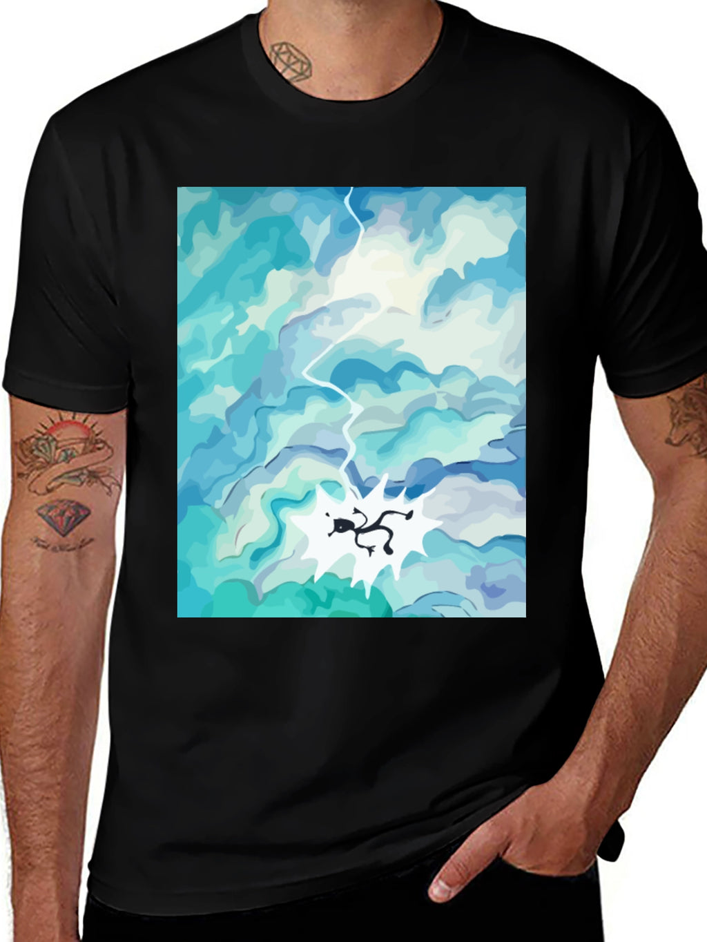 Sky Diver Black T-Shirt