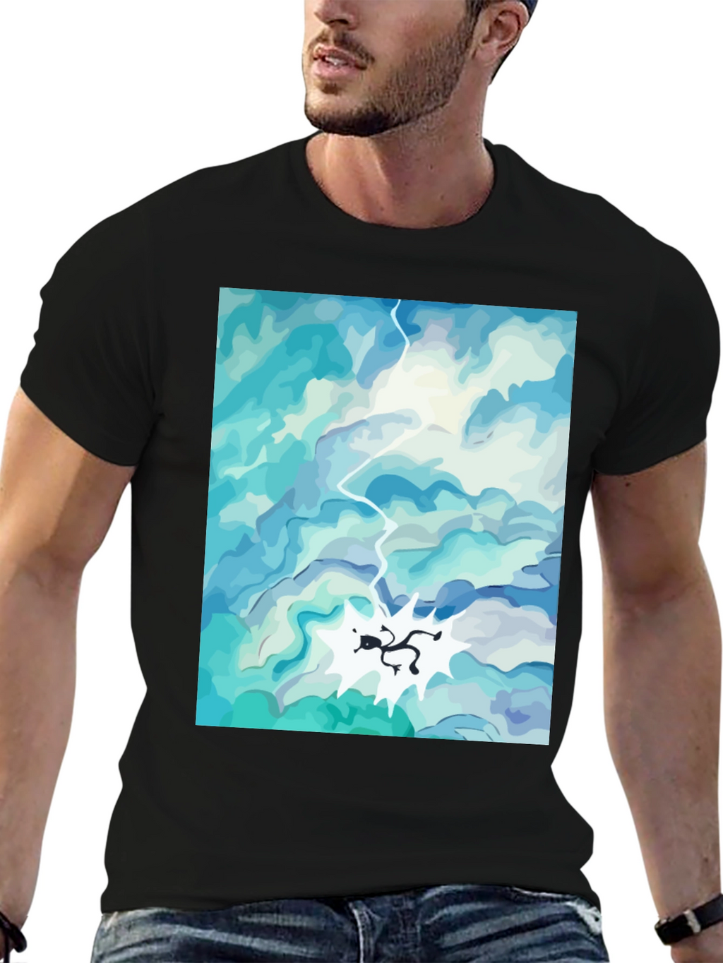 Sky Diver Black T-Shirt