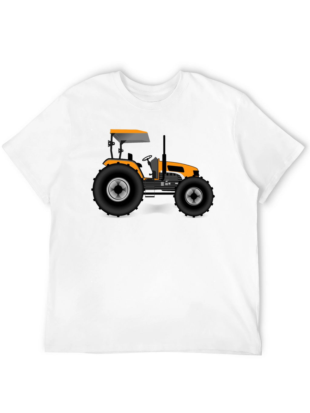 Tractor Graphic Tee - Black Cotton T-Shirt