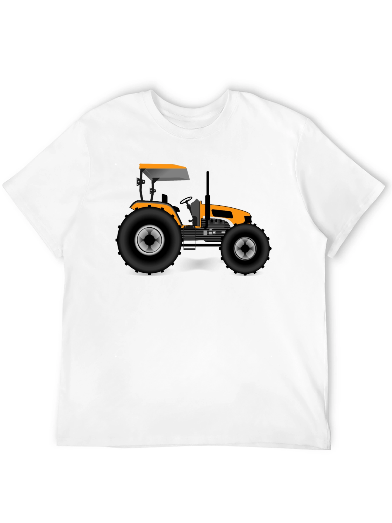 Tractor Graphic Tee - Black Cotton T-Shirt