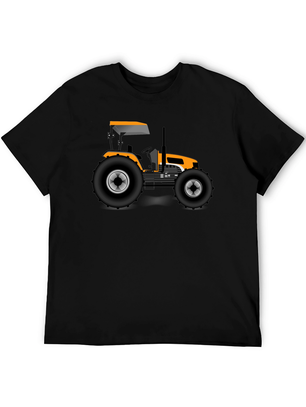 Tractor Graphic Tee - Black Cotton T-Shirt