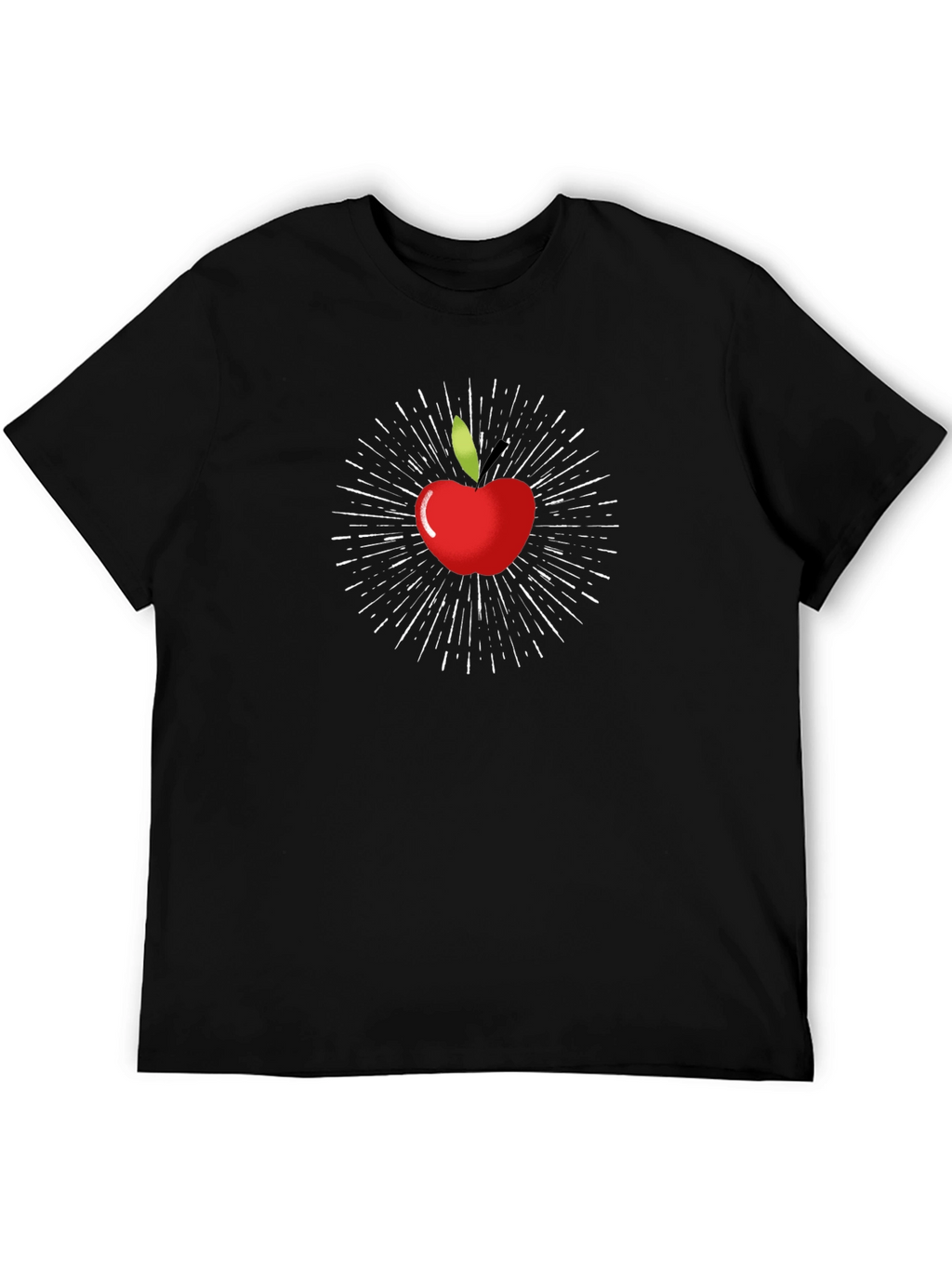 Apple Burst Graphic Black T-Shirt
