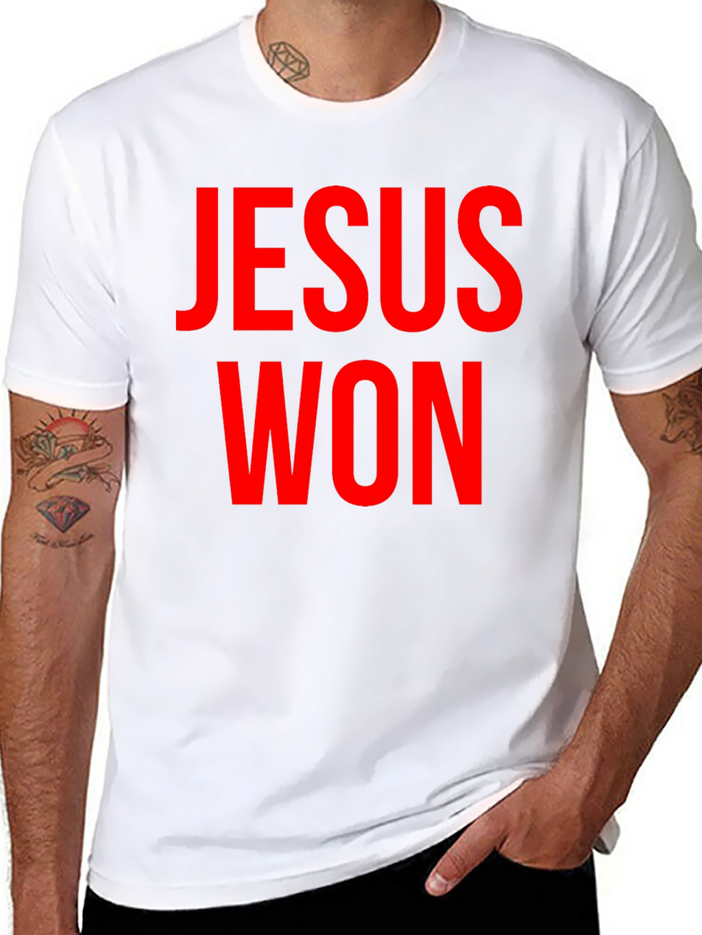 Jesus Won Graphic T-Shirt - Bold Religious Statement