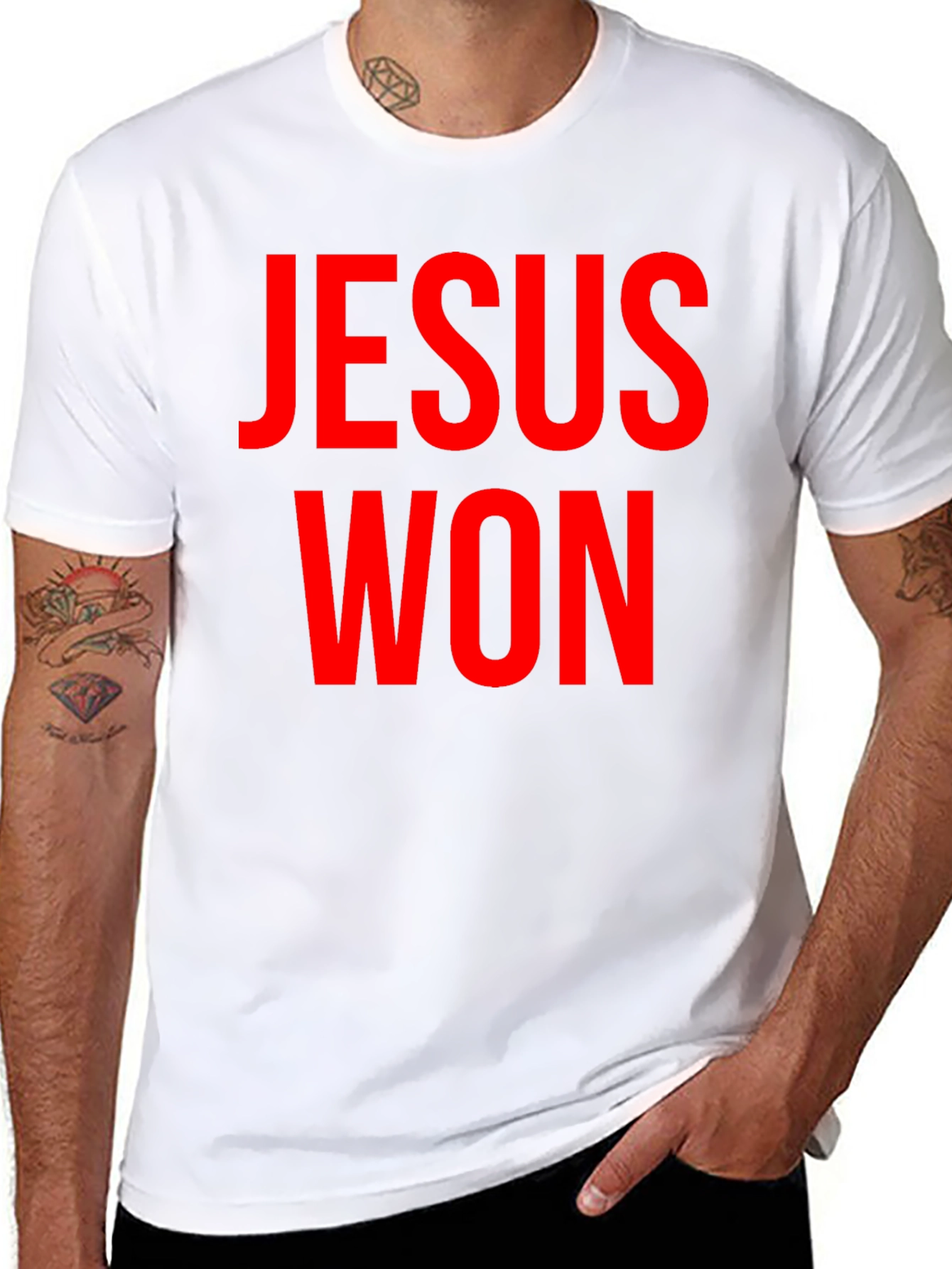 Jesus Won Graphic T-Shirt - Bold Religious Statement